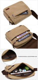 Sechunk Large Vintage Canvas Messenger Cross body bag Shoulder bag (Black, large)