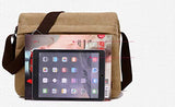 Sechunk Large Vintage Canvas Messenger Cross body bag Shoulder bag (Black, large)