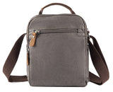 Sechunk Small Canvas Messenger Bag For Men Women Ipad Outdoor Leisure (grey)