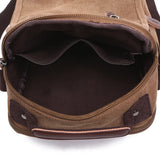 Sechunk Small Canvas Messenger Bag For Men Women Ipad Outdoor Leisure (grey)