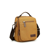 Sechunk Small Canvas Messenger Bag For Men Women Ipad Outdoor Leisure (yellow)
