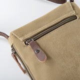 Sechunk Small Vintage Canvas Messenger Cross body bag Shoulder bag (Black, small)