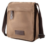 Sechunk Small Vintage Canvas Messenger Cross body bag Shoulder bag (Coffee, small)