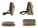 Sechunk Small Vintage Canvas Messenger Cross body bag Shoulder bag (Coffee, small)