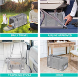 Seclato Cat Carrier Pet Carriers Airline Approved for Small Dogs Kitten Carriers for Small Medium Cats Under 15lb, Collapsible Soft Sided TSA Approved Travel Carrier, Pink