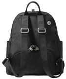 Securtex® Anti - theft Vacation Travel Backpack 10x13" Slash - Resistant Nylon Daypack w/RFID, Black Cheetah
