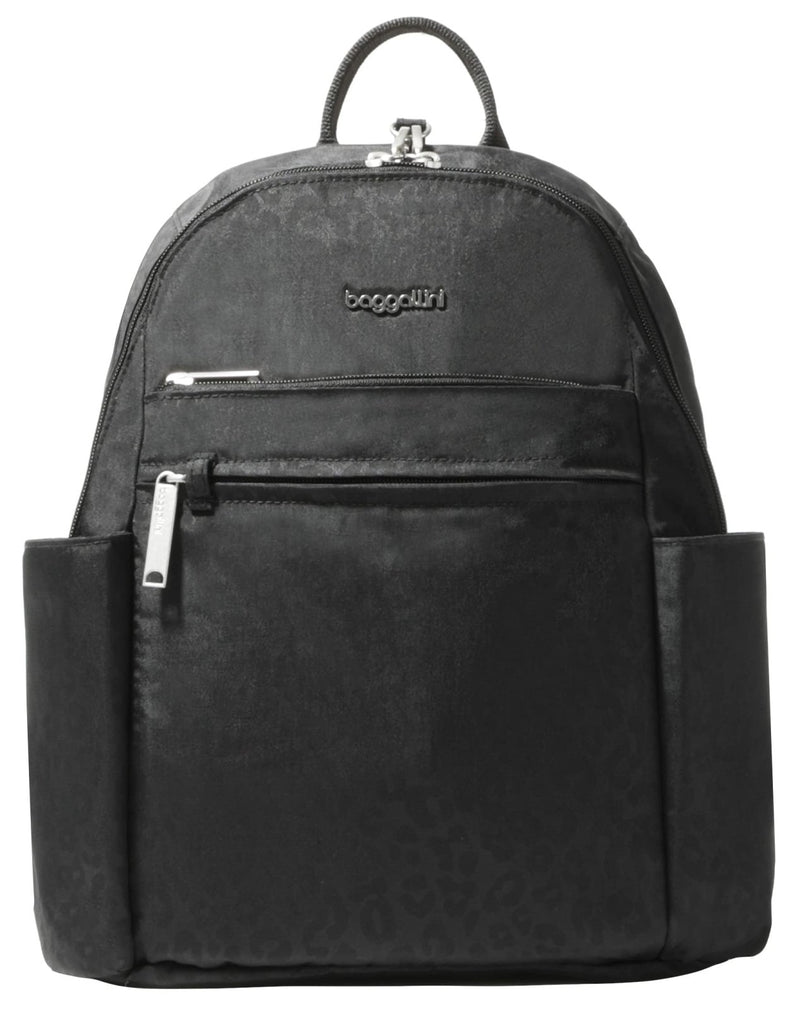 Securtex® Anti - theft Vacation Travel Backpack 10x13" Slash - Resistant Nylon Daypack w/RFID, Black Cheetah
