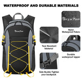 Seektop 20L Foldable Waterproof Hiking Backpack, Ultralight Small Lightweight Daypack Packable Backpack for Men Woman
