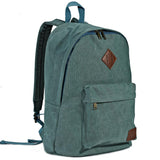 seemeroad Canvas College Laptop Backpack, Durable Rucksack Travel Notebook Bag Backpack Book Bag for Men Women Turquoise Factory Directly