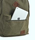 seemeroad Durable Canvas College Rucksack Laptop Excursion Backpack Travel Notebook School Backpack Bookbag For Men Women Military Green Factory Directly