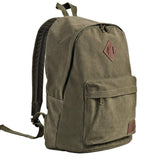 seemeroad Durable Canvas College Rucksack Laptop Excursion Backpack Travel Notebook School Backpack Bookbag For Men Women Military Green Factory Directly