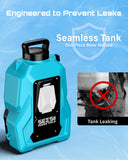 SEESII Backpack Sprayer Battery Powered, Leak - Proof 5 - Gallon, Dual Battery Electric Sprayer with Telescopic Brass Wand & 7 Nozzles, 100 PSI Adjustable Pressure for Weed Lawn Garden Pest Control