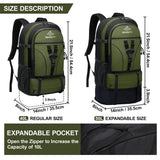 SEMSTY Hiking Backpack, 30L/40L/50L Expandable Hiking Backpack for Men and Women, Travel Camping Backpack Flight Approved