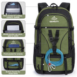 SEMSTY Hiking Backpack, 30L/40L/50L Expandable Hiking Backpack for Men and Women, Travel Camping Backpack Flight Approved