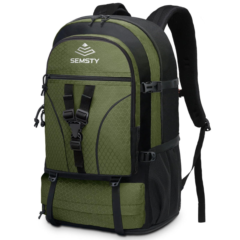 SEMSTY Hiking Backpack, 30L/40L/50L Expandable Hiking Backpack for Men and Women, Travel Camping Backpack Flight Approved