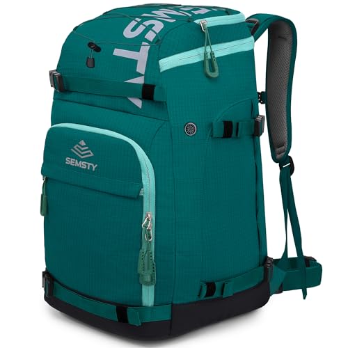 SEMSTY Ski Boot Bag, 55L Waterproof Ski and Snowboard Boots Travel Backpack for Skis, Snowboard, Ski Helmet, Goggles, Gloves & | Backpacks4Less