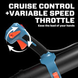 SENIX 49 cc Gas Leaf Blower, 4 - Cycle Backpack Leaf Blower,Up to 600 CFM and 200 MPH, Variable Speed & Cruise Control, 18N Powerful Blowing Force (BLB4QL - M)