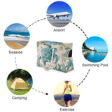 Senya Large Beach Totes Canvas Tote Shoulder Bag Water Resistant for Gym Travel Daily (Sea Turtle Starfish)