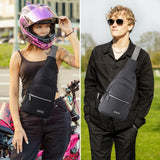 Seoky Rop Sling Bag Crossbody Backpack for Men Women Multipurpose Chest Shoulder Bag for Travel Hiking Daypack Red