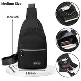 Seoky Rop Sling Bag Crossbody Backpack for Men Women Multipurpose Chest Shoulder Bag for Travel Hiking Daypack Red