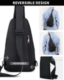 Seoky Rop Sling Bag Crossbody Backpack for Men Women Small Purse Chest Shoulder Bag for Travel Hiking Daypack Black