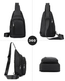Seoky Rop Sling Bag Crossbody Backpack for Men Women Small Purse Chest Shoulder Bag for Travel Hiking Daypack Black