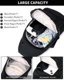 Seoky Rop Sling Bag Crossbody Backpack for Men Women Small Purse Chest Shoulder Bag for Travel Hiking Daypack Black