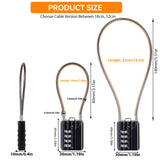 SEPOX® Versatile Twins Resettable 4 - Digit Combination Padlock with Extrem Long Cable – Personalized Password, Durable Vinyl Steel Cable, Multipurpose Lock for Suitcase, Gym – Black 32cm Cable