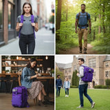 SEYATULLH 45L Military Tactical Backpack for Men & Women Bug Out Bag Assault pack Molle Daypack Hiking Trekking Rucksack(45L purple)