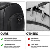 seyfocnia Carry On Garment Bag for Travel, Convertible Travel Garment Bag for Men Women, 2 in 1 Hanging Suitcase Suit Business Travel Bag, Black