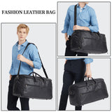 seyfocnia Carry On Garment Bag for Travel, Convertible Travel Garment Bag for Men Women, 2 in 1 Hanging Suitcase Suit Business Travel Bag, Black