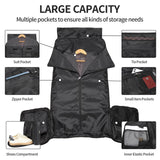 seyfocnia Carry On Garment Bag for Travel, Convertible Travel Garment Bag for Men Women, 2 in 1 Hanging Suitcase Suit Business Travel Bag, Black