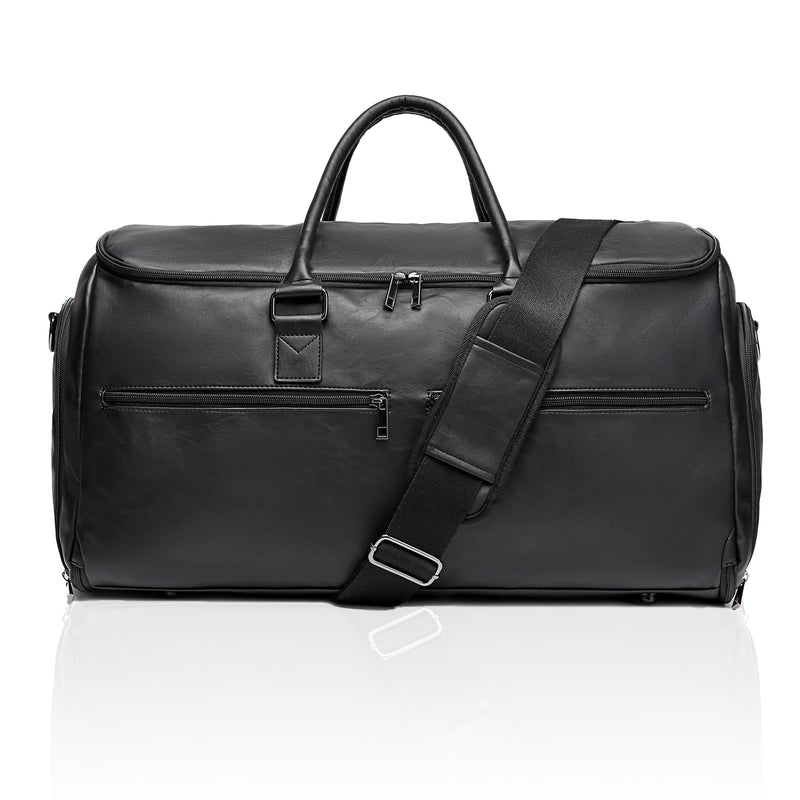 seyfocnia Carry On Garment Bag for Travel, Convertible Travel Garment Bag for Men Women, 2 in 1 Hanging Suitcase Suit Business Travel Bag, Black