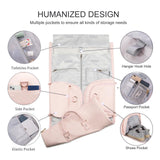 seyfocnia Convertible Carry on Garment Bag for Women, Garment Bags for Travel with Shoe Pouch 2 in 1 Hanging Suitcase Suit Bag for Women Travel Duffle Bag Garment Bag