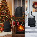 seyfocnia Gym Backpack for Men,Waterproof Travel Backpack With Shoe Compartment Lightweight Sports Gym Bag Casual Daypack - Black