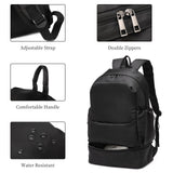 seyfocnia Gym Backpack for Men,Waterproof Travel Backpack With Shoe Compartment Lightweight Sports Gym Bag Casual Daypack - Black