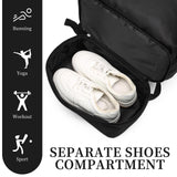 seyfocnia Gym Backpack for Men,Waterproof Travel Backpack With Shoe Compartment Lightweight Sports Gym Bag Casual Daypack - Black