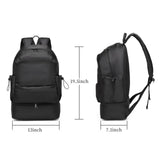 seyfocnia Gym Backpack for Men,Waterproof Travel Backpack With Shoe Compartment Lightweight Sports Gym Bag Casual Daypack - Black