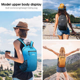 SFIUYDS Lightweight Hiking Backpack Small,Waterproof Hiking Daypack,Foldable Backpack for Travel,Ultralight Daypack(Nylon, Black)