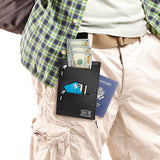 Shacke Hidden Travel Belt Wallet w/RFID Blocker (Black with Black Strap)
