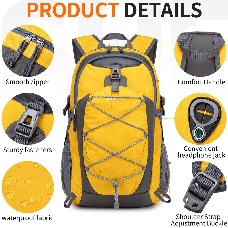 SHENHU 40L Hiking Backpack Lightweight Daypack Waterproof Travel Camping Backpack for Men Women Sport Packable