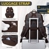 SHENHU Travel Laptop Backpack 17.3 inch XL Computer Backpack for Men Waxed Canvas College Daypack Business Backpack Black Gray