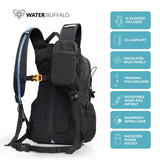 Sherpa Hiking Hydration Backpack – 22L Hiking Backpack with Water Bladder, Phone Compartment, Waterproof Zippers & Trekking Pole Holders