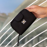 Sherpani Barcelona, Small Nylon Bifold Zipper Pocket Wallet for Women, Travel Bag, RFID Protection, Travel Gift (Raven Heritage)