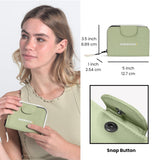 Sherpani Barcelona, Small Nylon Bifold Zipper Pocket Wallet, Travel Bag, RFID Protection, Travel Gift (Palm)