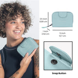 Sherpani Barcelona, Small Nylon Bifold Zipper Pocket Wallet, Travel Bag, RFID Protection, Travel Gift (Surf)