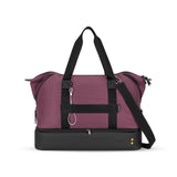 Sherpani Boston, Anti Theft Weekender Bags, Travel Duffel Bag for Men Women, Carry On Tote Bag with Removable Shoe Bottom Compartment, Metal Hardware, Travel Gift (Smoky Orchid)