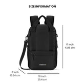 Sherpani Camden, Convertible Backpack, 3 in 1 Tote Bag, 18L Travel Backpack, Crossbody Bag, Cross Body Purse, Travel Gifts, RFID Protection, Fits 13” Laptop (Raven)