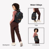 Sherpani Camden, Convertible Backpack, 3 in 1 Tote Bag, 18L Travel Backpack, Crossbody Bag for Women, Cross Body Purse, Travel Gifts, RFID Protection, Fits 13” Laptop (Chromatic Heritage)