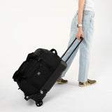 Sherpani Ciel, 22 Inch Rolling Duffel Bag With Wheels, Lightweight 2 Wheel Travel Luggage, 52L Duffle Suitcase for Women, Travel Gift (Black)
